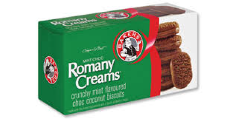 Bakers Romany Creams Mint Choc Biscuits 200g