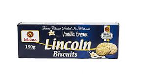 Lincoln Vanilla Cream Biscuits 150g