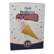 Crystal Ice Cream Cones 24s