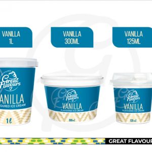 @GREAT FLAVOURS ICE CREAM VANILLA 125ML